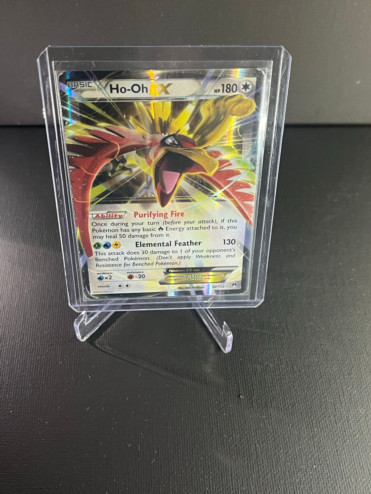 Ho-Oh EX Pokémon Kaart - Holo - Zeldzaam, Ophalen of Verzenden, Zo goed als nieuw, Losse kaart, Foil