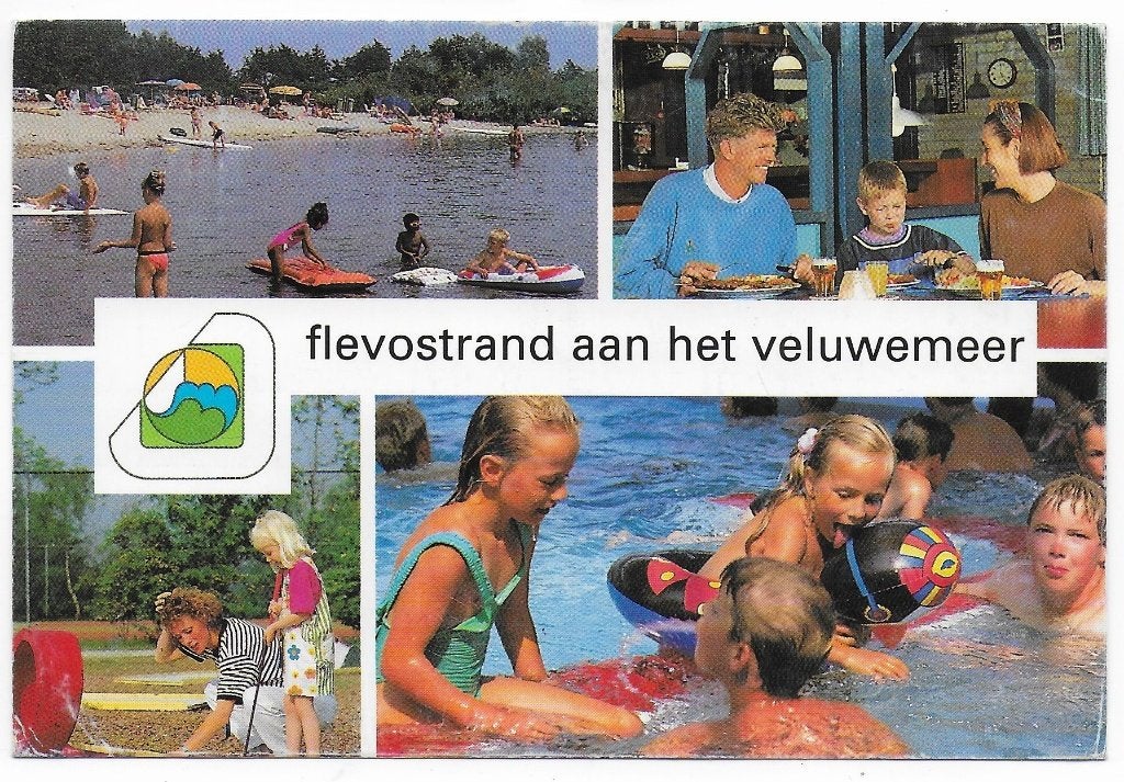 Flevostrand aan Het Veluwemeer Gelopen Ansichtkaart (B7820 ), Ophalen of Verzenden, 1980 tot heden, Gelopen
