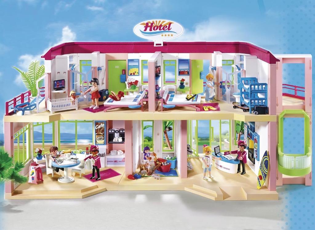 Playmobil Compleet ingericht familiehotel - 5265, Ophalen of Verzenden, Zo goed als nieuw, Complete set