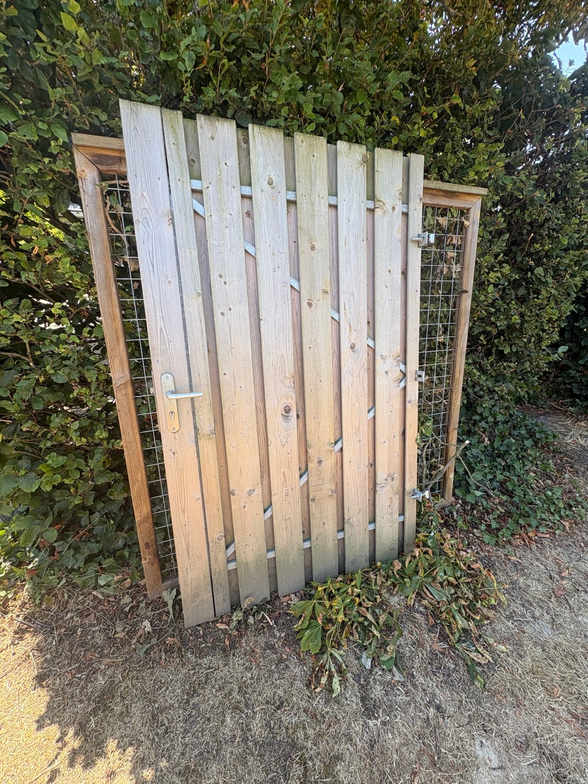 Houten tuinpoort, Tuin en Terras, Ophalen, Met poort, Gebruikt, Tuinhek