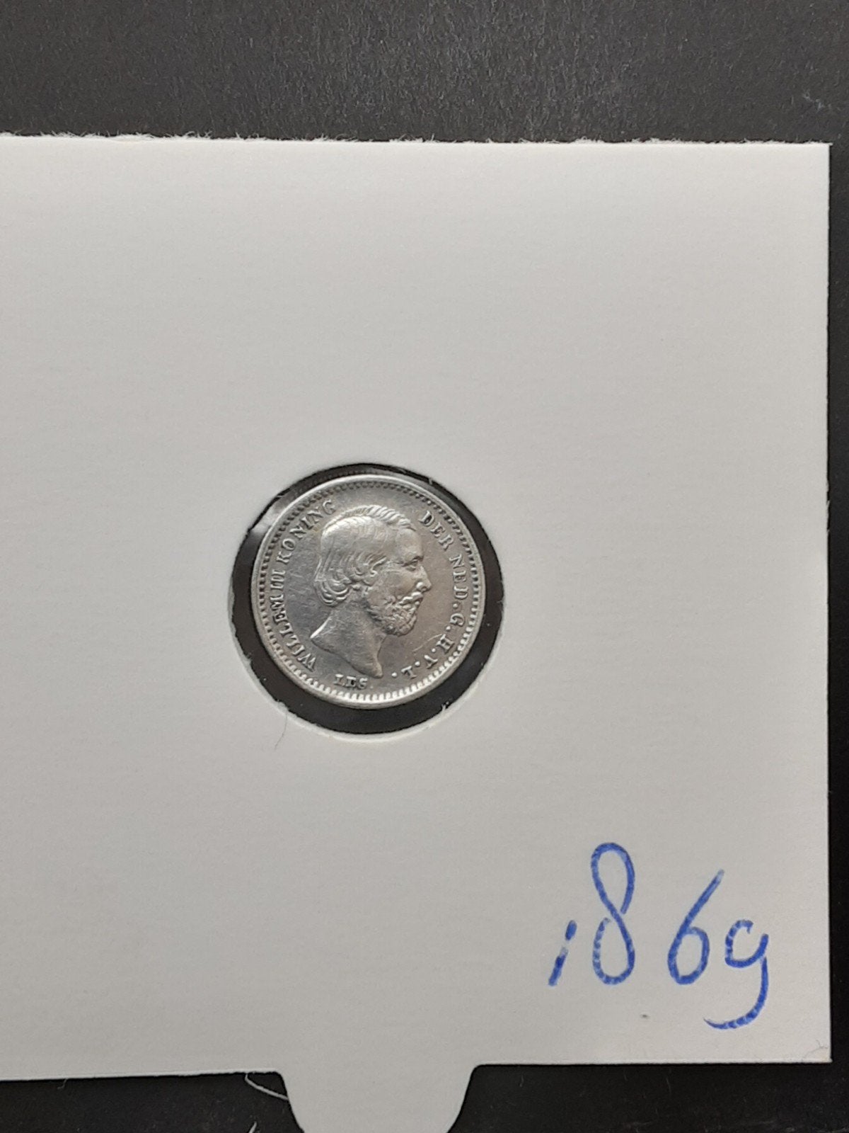 5 cent 1869 koning Willem III, Postzegels en Munten, Munten | Nederland, Koning Willem III, Verzenden, Zilver, Losse munt