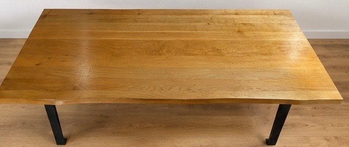 *Massief Eiken Boomstamtafel 220x100cm | Luxe Design, Ophalen, 100 tot 150 cm, Luxe, Eikenhout