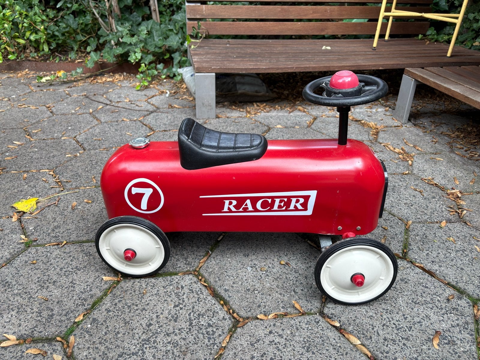 Baghera Racer Loopauto Rood - Vintage Stijl, Kinderen en Baby's, Ophalen of Verzenden, Gebruikt, Loopvoertuig