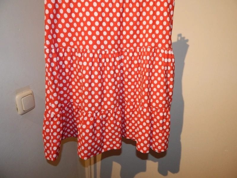 Tante Betsy polkadot rok rood met witte stippen mt M, Maat 38/40 (M), Tante Betsy, Verzenden, Zo goed als nieuw