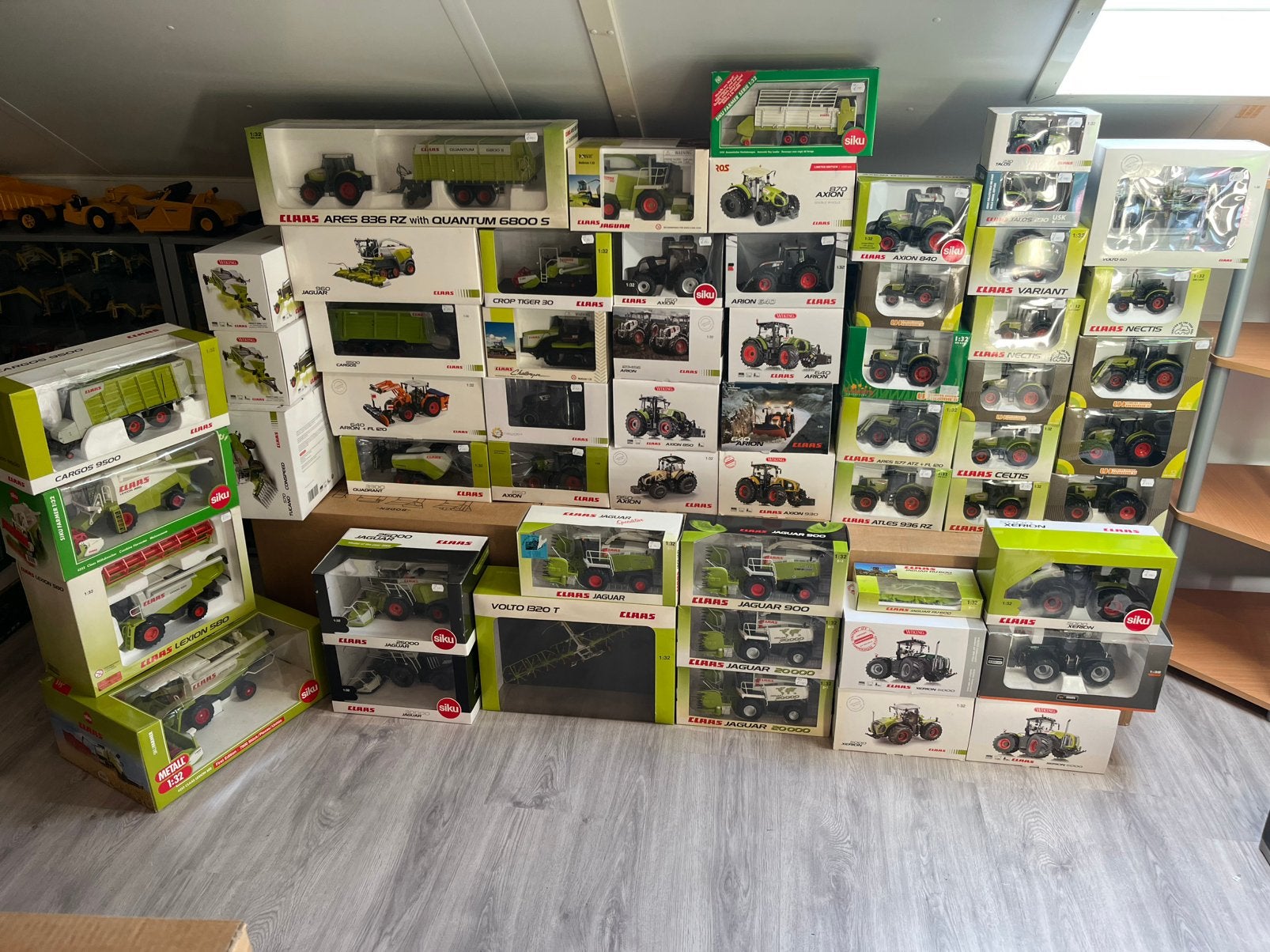 Hele grote verzameling Claas tractors en machines Wiking etc, Ophalen, Nieuw, Tractor of Landbouw, Overige merken