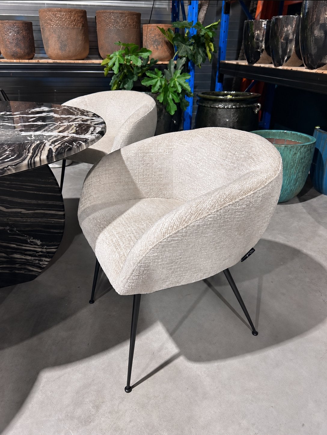 Nieuw 6 richmond ruby chenille cream fusion eetkamerstoelen, Ophalen, Overige kleuren, Nieuw, Stof