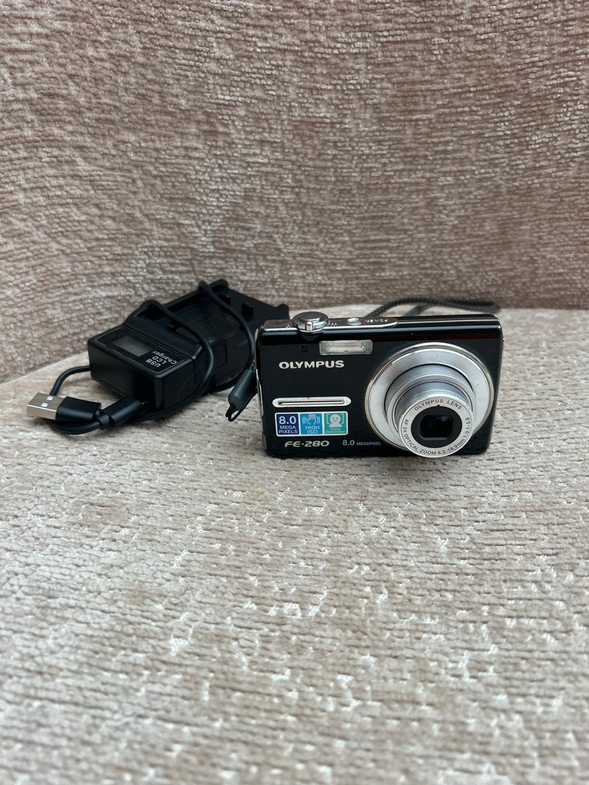 Olympus FE-280 digitale compactcamera met 8.0 megapixels, Audio, Tv en Foto, Fotocamera's Digitaal, Gebruikt, Accu, Olympus, Compactcamera