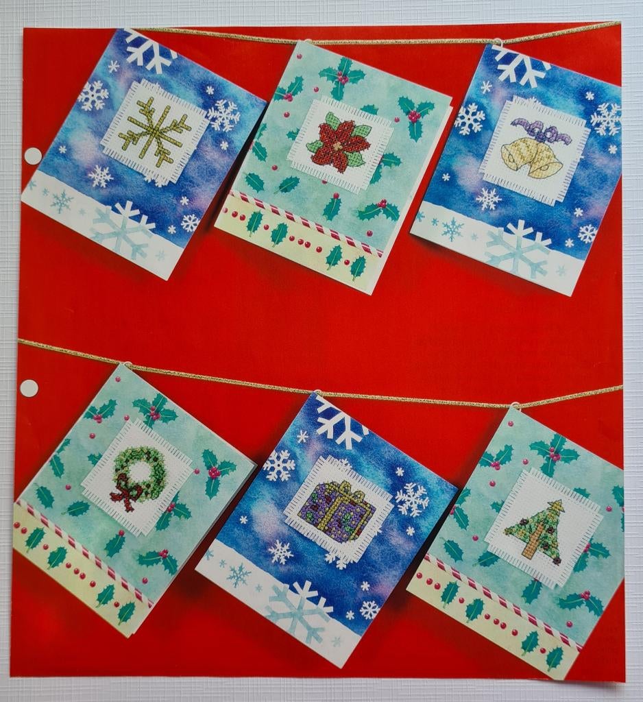 10 Kerst borduurpatronen incl. 4 kaarten met envelop, Ophalen, Nieuw, Handborduren, Patroon