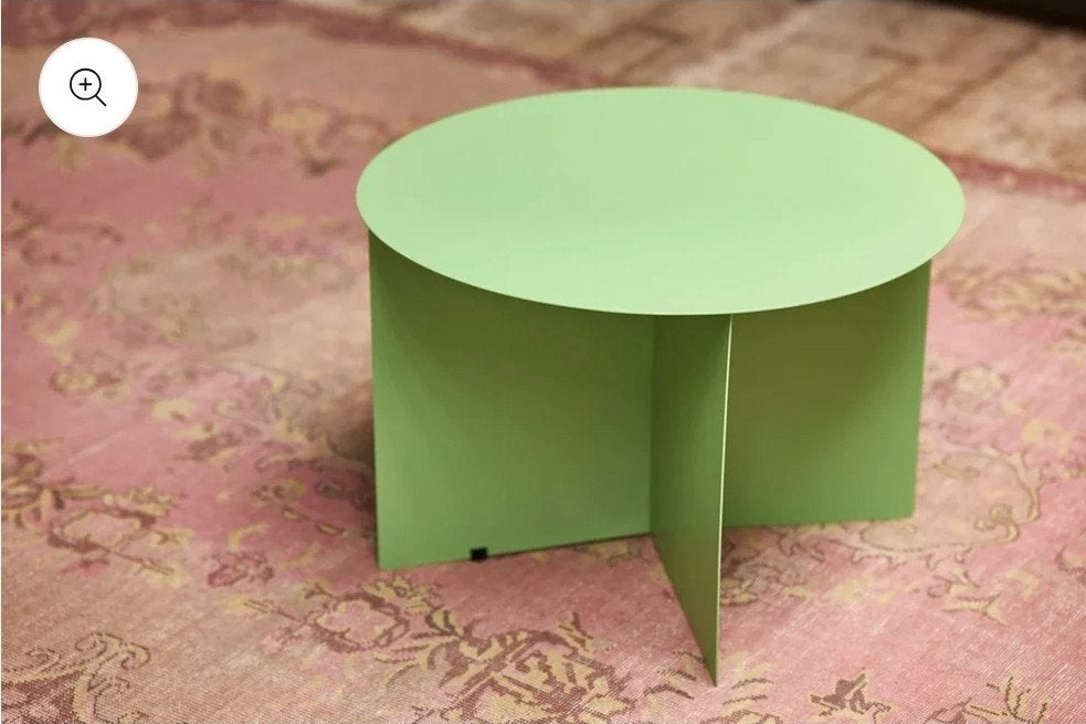 HK Living salontafel / bijzettafel 60cm Fern Green, Huis en Inrichting, Minder dan 45 cm, Metaal of Aluminium, Rond, Zo goed als nieuw