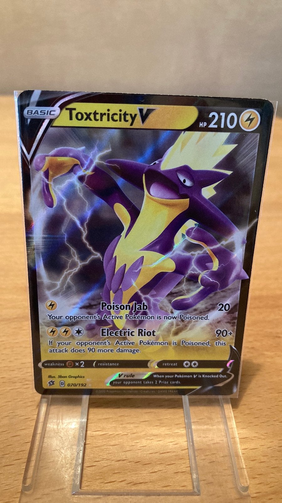 Pokemon Toxtricity V 70/192 Rebel Clash 3,00 euro, Ophalen of Verzenden, Zo goed als nieuw