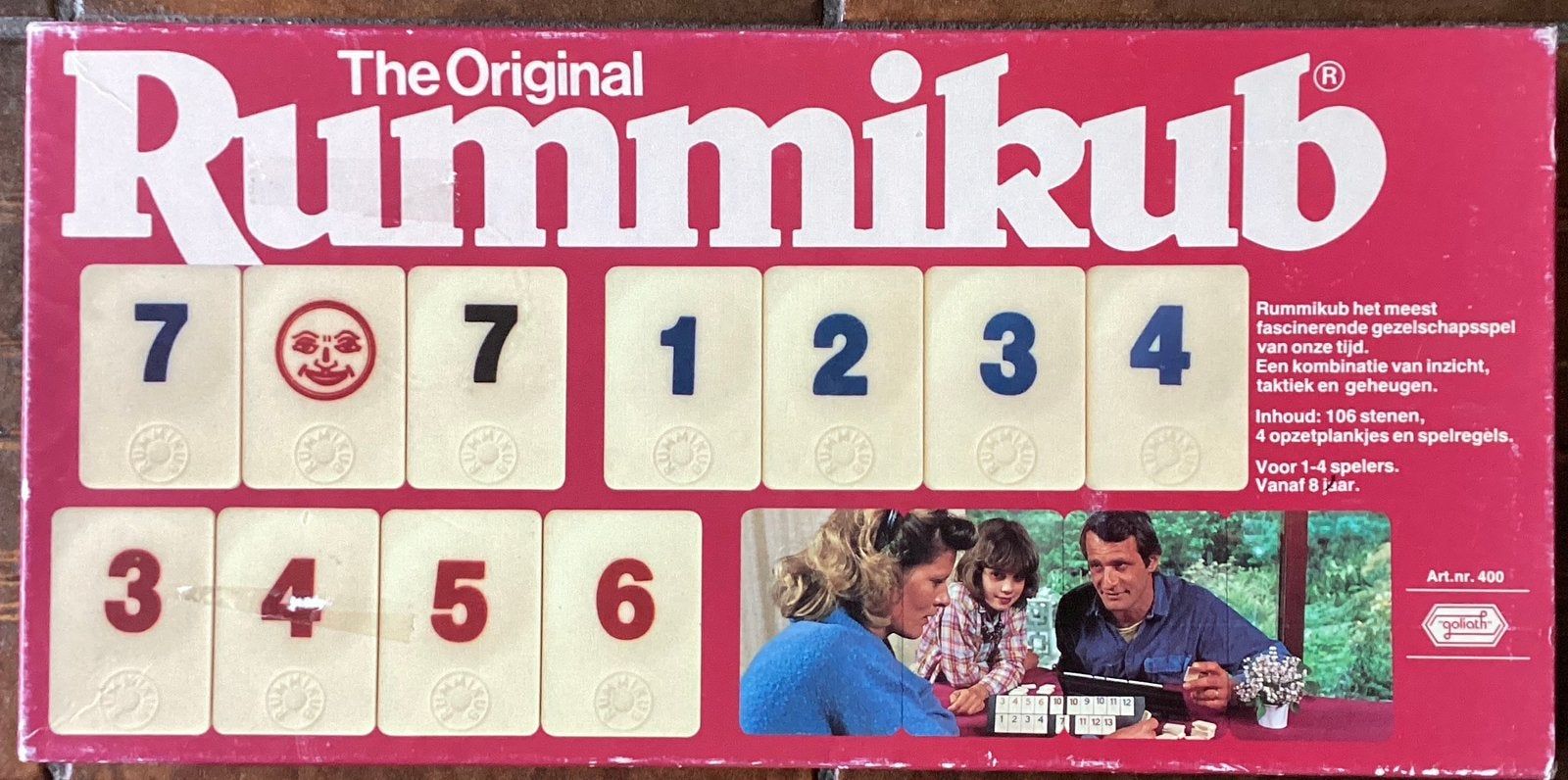 Compleet vintage Rummicub spel met grote stenen, Ophalen of Verzenden, Zo goed als nieuw