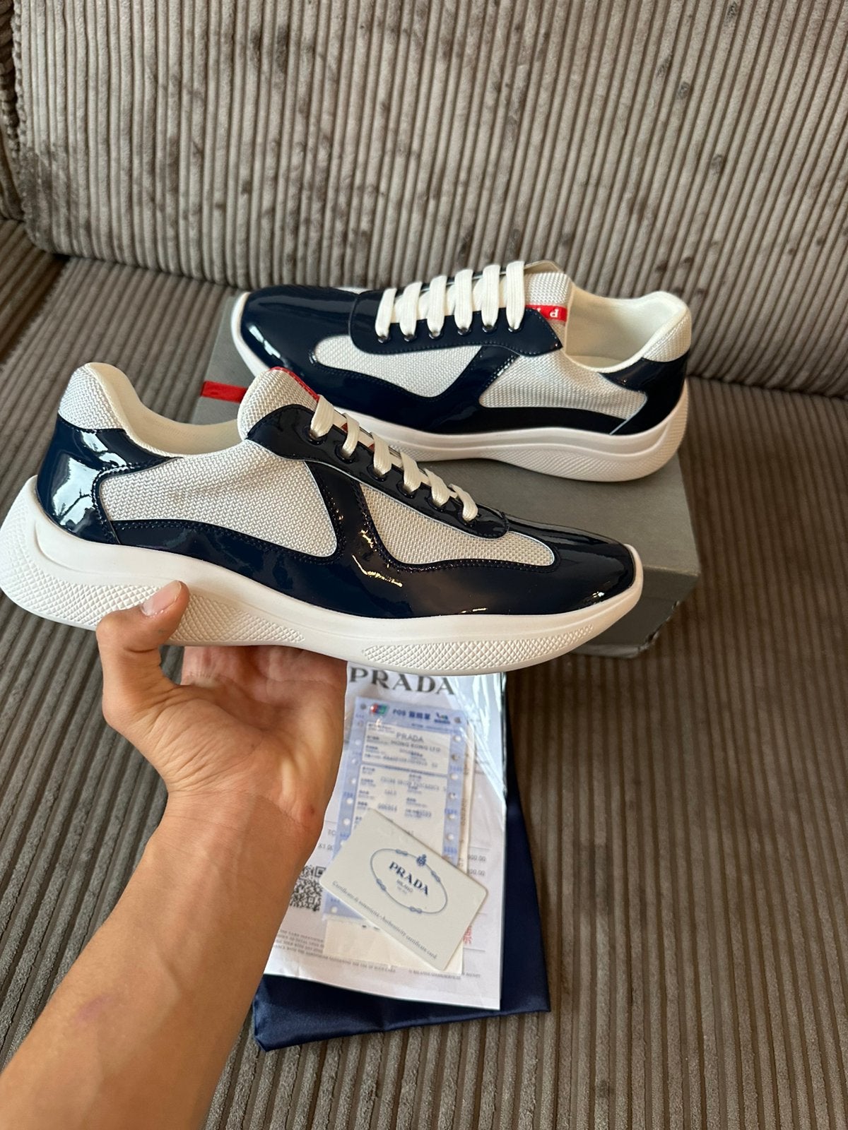 Prada cups maat 43, Kleding | Heren, Ophalen of Verzenden, Nieuw, Blauw