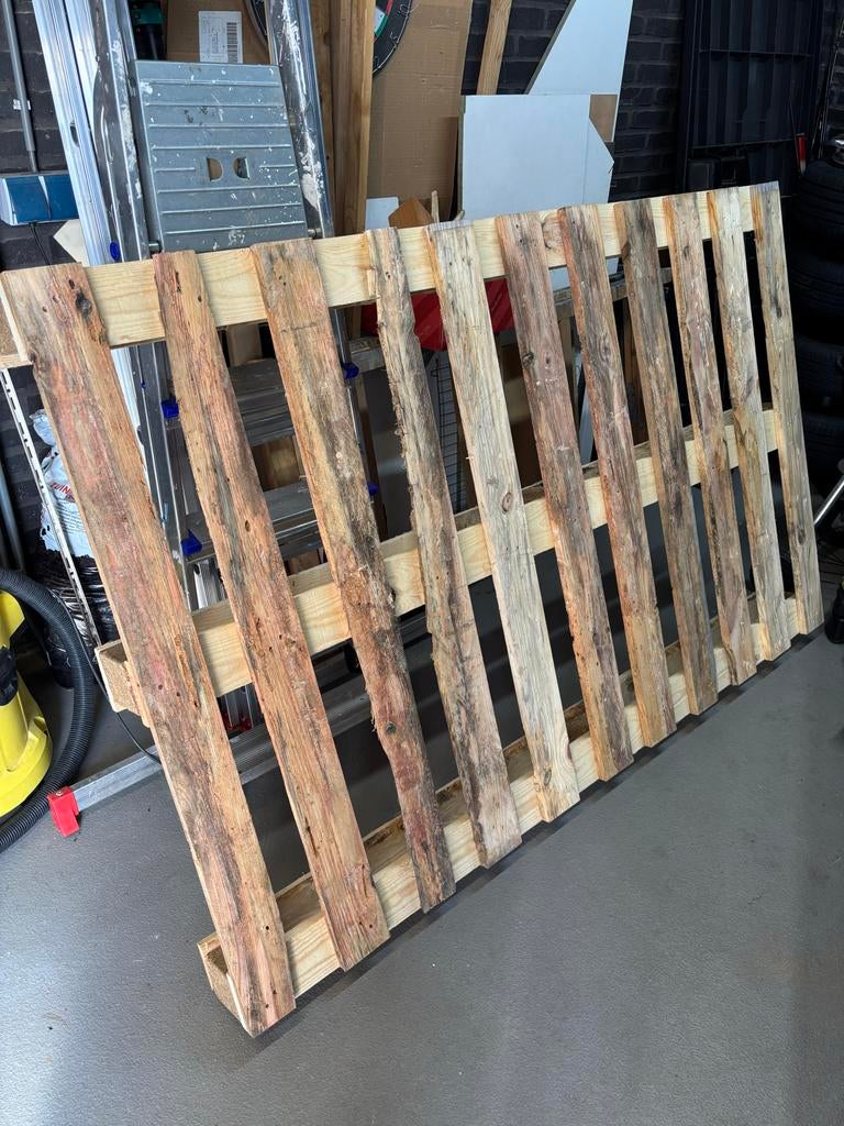 Houten pallet 180 x 114 cm - Ideaal voor diverse projecten, Doe-het-zelf en Verbouw, Hout en Planken, Ophalen, Gebruikt, 50 mm of meer