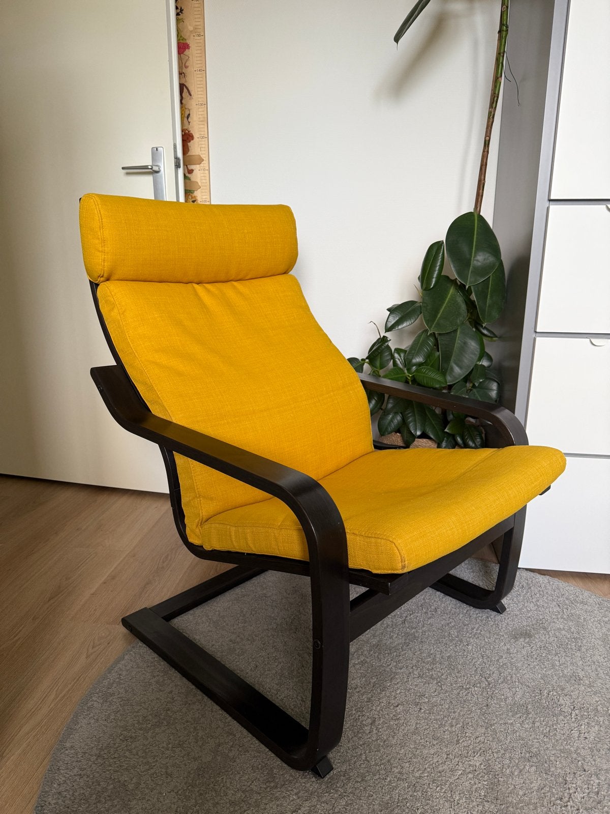 Ikea fauteuil, poäng (geel), Overige kleuren, Zo goed als nieuw, Eén, Hout