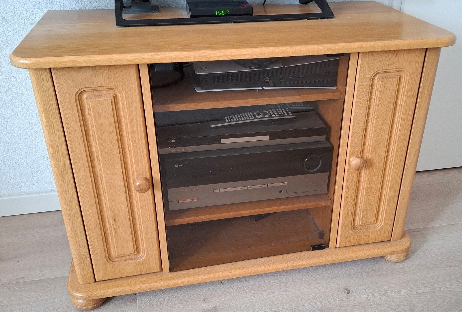 Blank eiken tv kast, Huis en Inrichting, Ophalen, Gebruikt, 50 tot 100 cm, Minder dan 100 cm