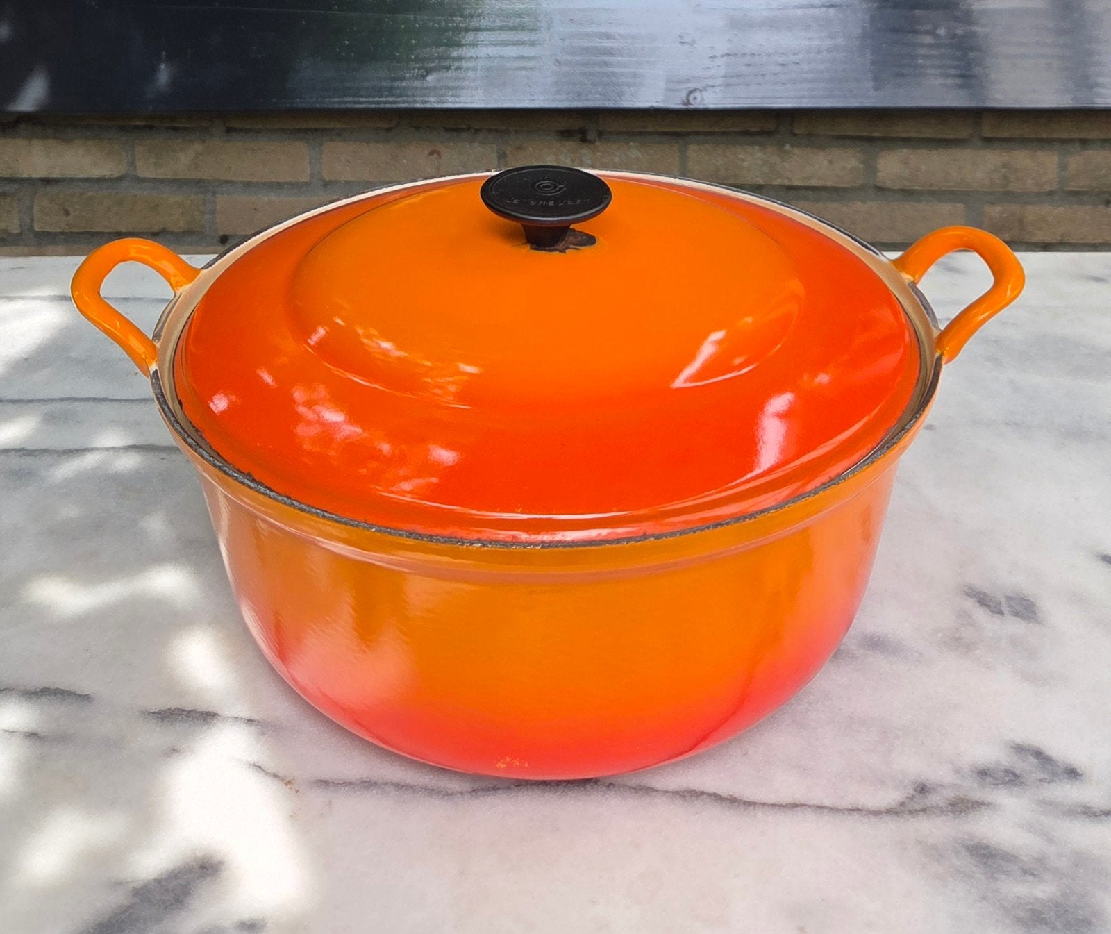 Le Creuset gietijzeren braadpan 32 cm, Ophalen of Verzenden, Gebruikt, Gietijzer, Koekenpan of Braadpan