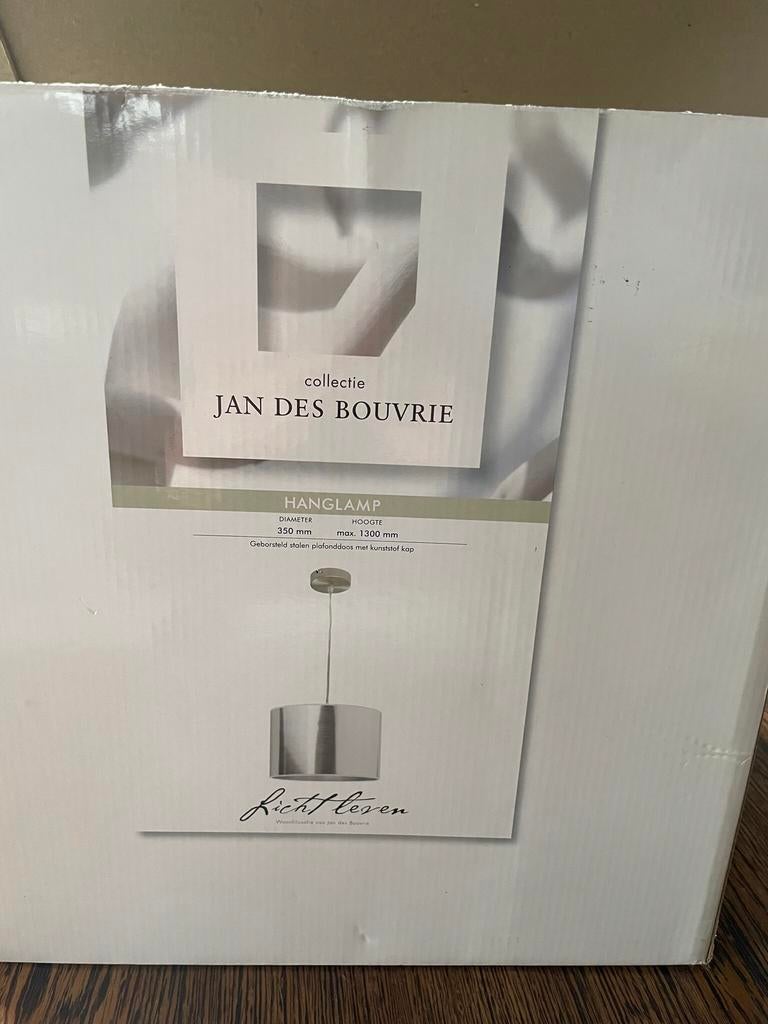 Hanglamp Jan des Bouvrie/Zilver/2007/Nieuw in doos/Incl.Boek, Ophalen, Nieuw, Minder dan 50 cm