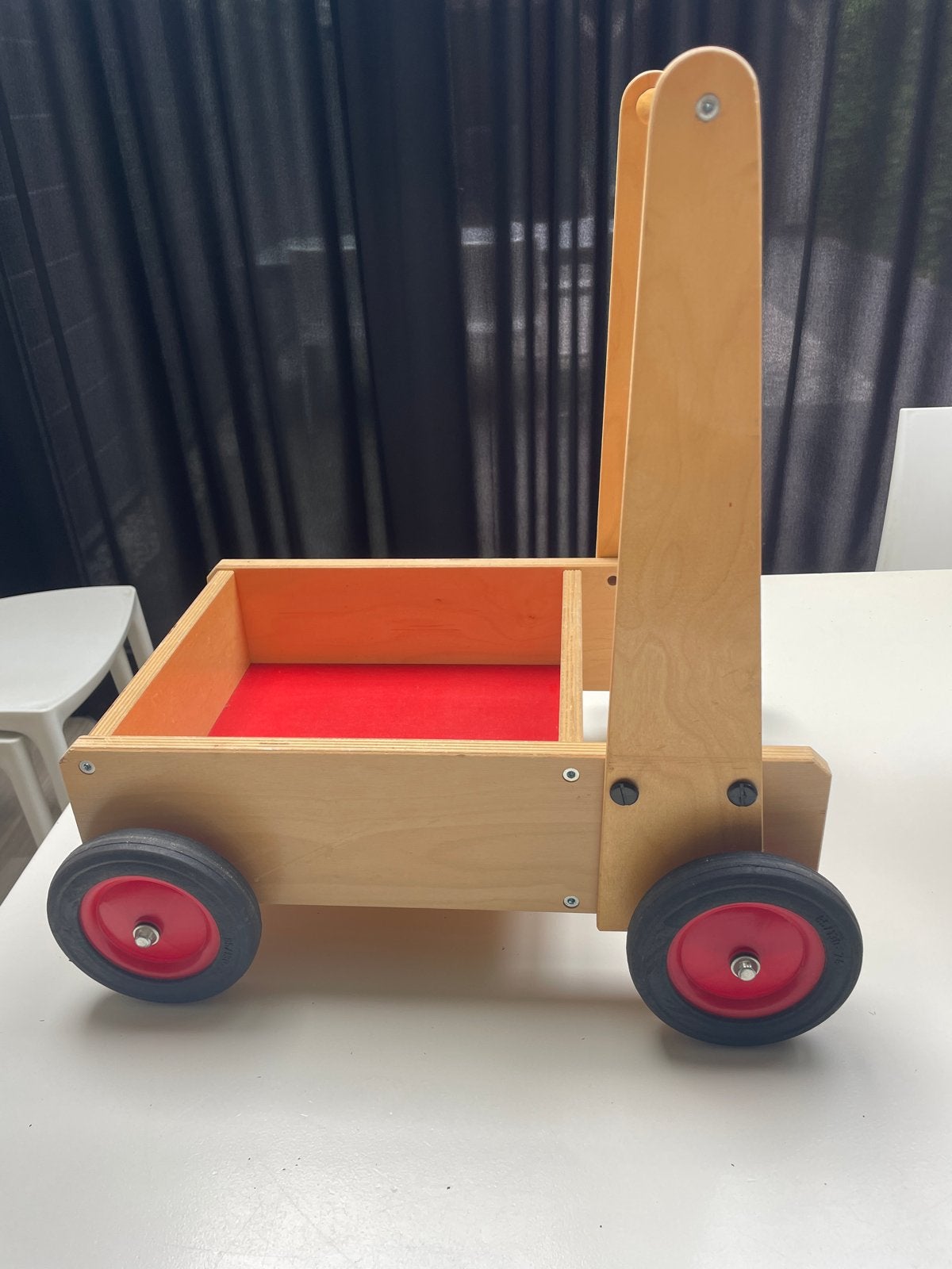 Houten loopwagen Goochem Speelgoed, Ophalen, Gebruikt, Overige typen, Met wieltjes