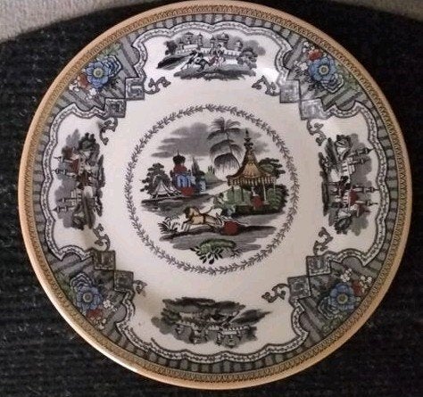 Petrus Regout Maastricht Damascus wandbord 23 cm, Ophalen