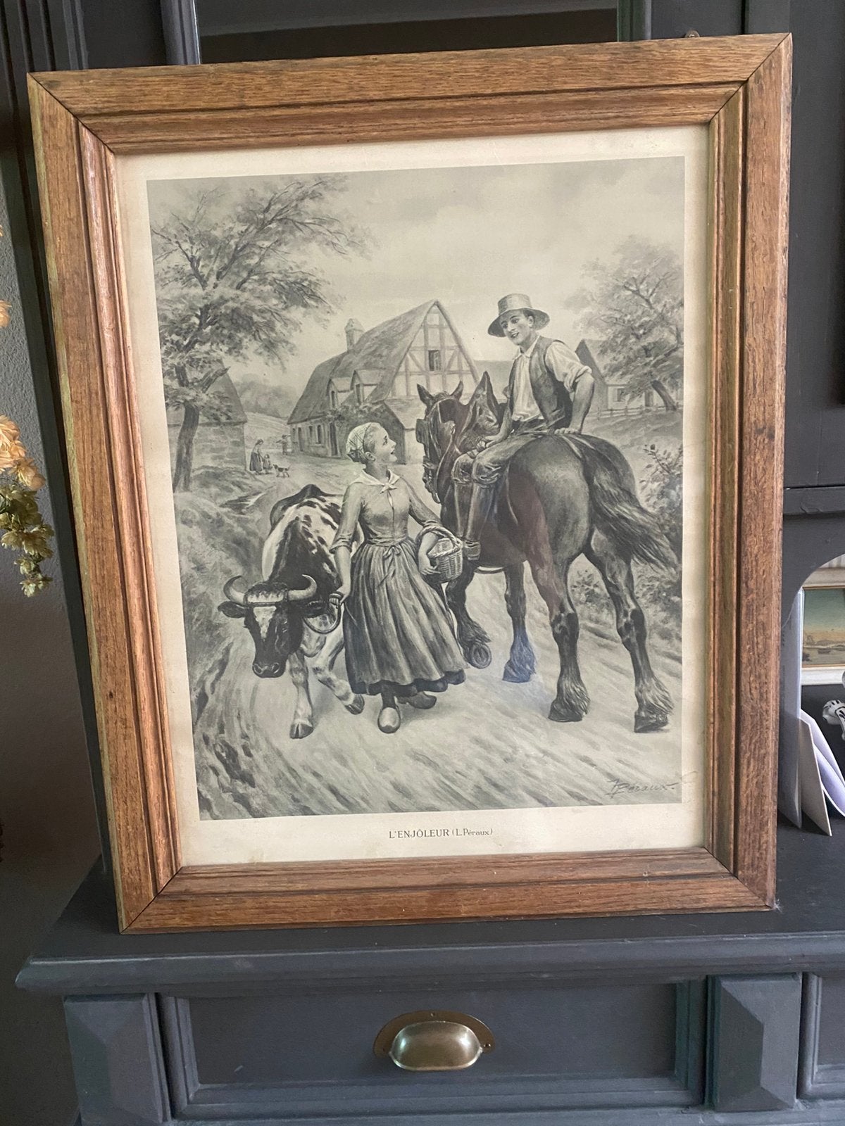 Afbeelding in lijst, Antiek en Kunst, Ophalen