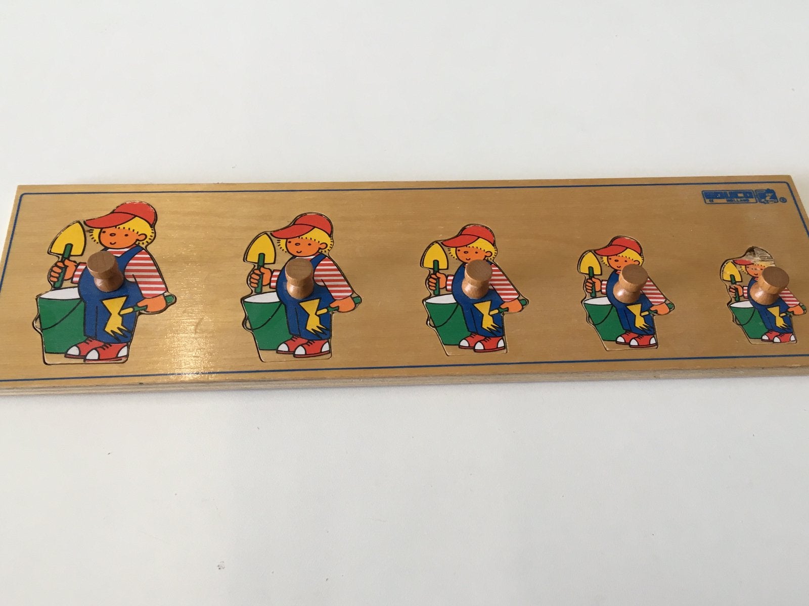 Educo puzzel van hout, van groot naar klein, Gebruikt, 10 tot 50 stukjes, Ophalen of Verzenden, Van hout