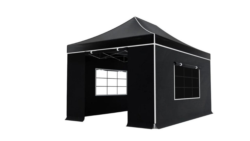 Pop-Up Vouwtent Verkoopstand Partytent Vouwtent Zwart 3x4.5m, Ophalen of Verzenden, Nieuw, Minder dan 5 meter, Opvouwbaar