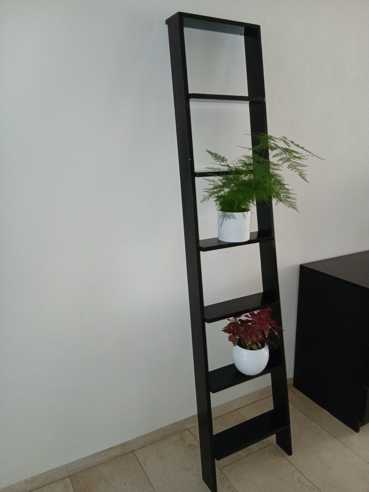 zwarte decoratie ladder 190cm boeken planten, Ophalen, Gebruikt