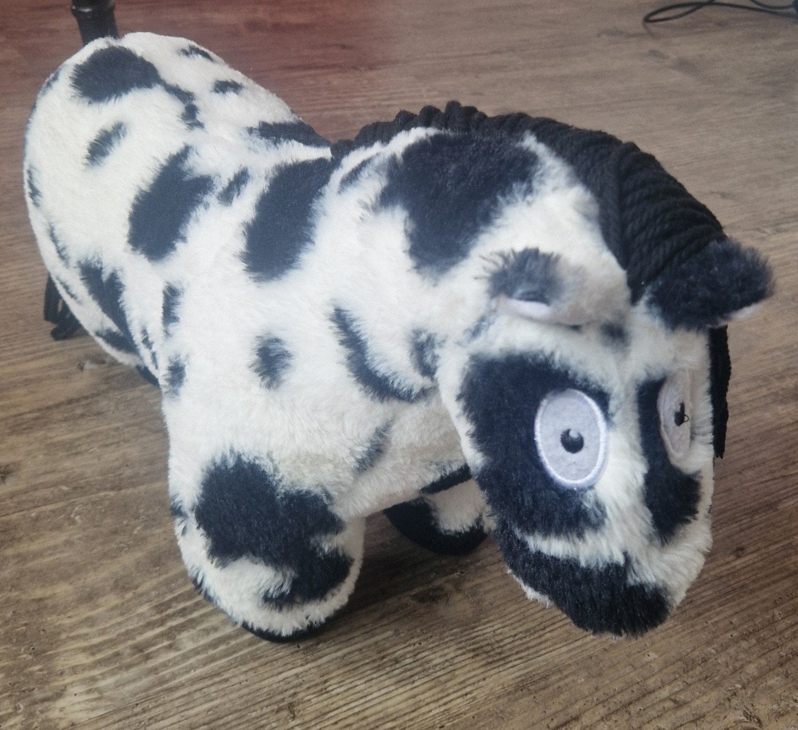Crafty Pony paarden knuffel zwart bont 48 cm, Paard, Overige merken, Zwart, Ophalen of Verzenden