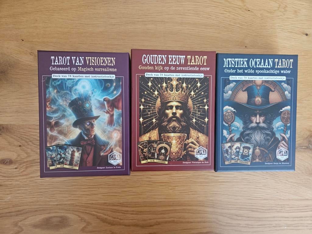 Tarot Kaartendecks: Visioenen, Gouden Eeuw, Mystiek Oceaan, Een of twee spelers, Ophalen of Verzenden, Zo goed als nieuw, Onbekend