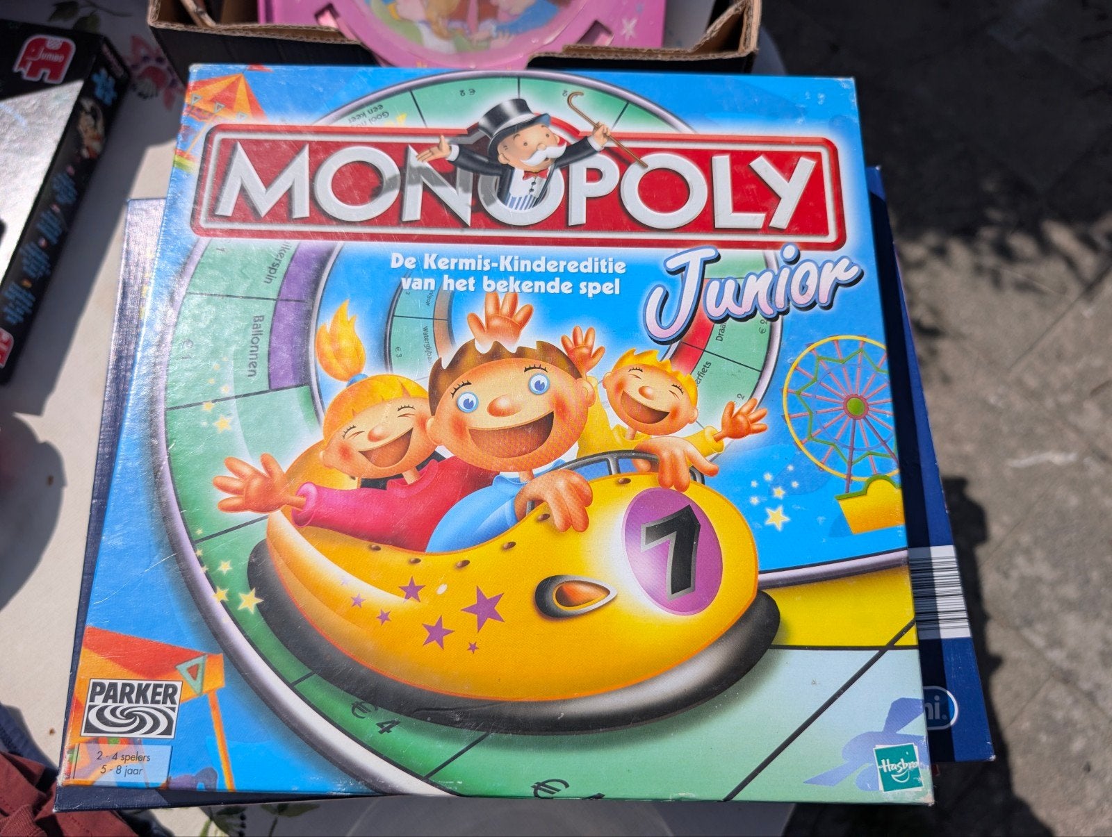 Monopoly Junior Kermis-Kindereditie - Leuk familiespel, Een of twee spelers, Ophalen of Verzenden, Gebruikt, Parker