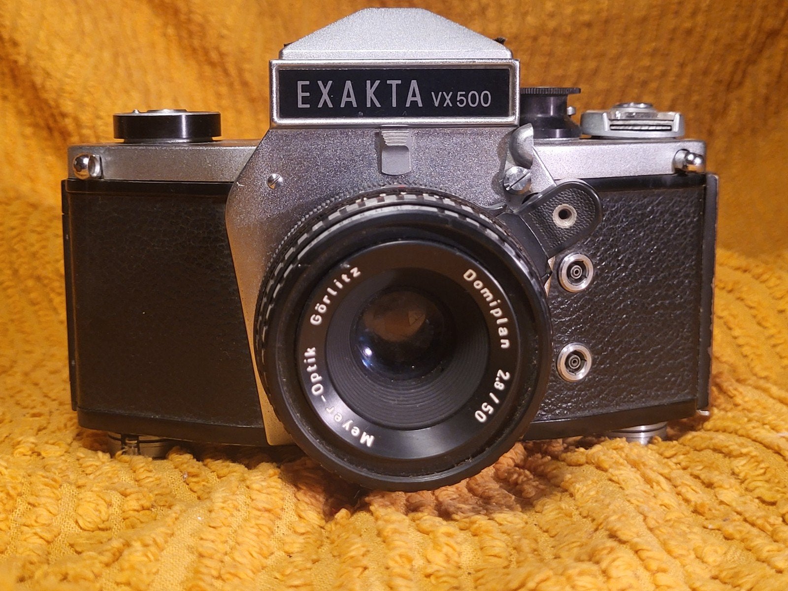 Exakta VX500 Spiegelreflexcamera met Meyer-Optik lens, Ophalen of Verzenden, Gebruikt, Spiegelreflex, Overige Merken