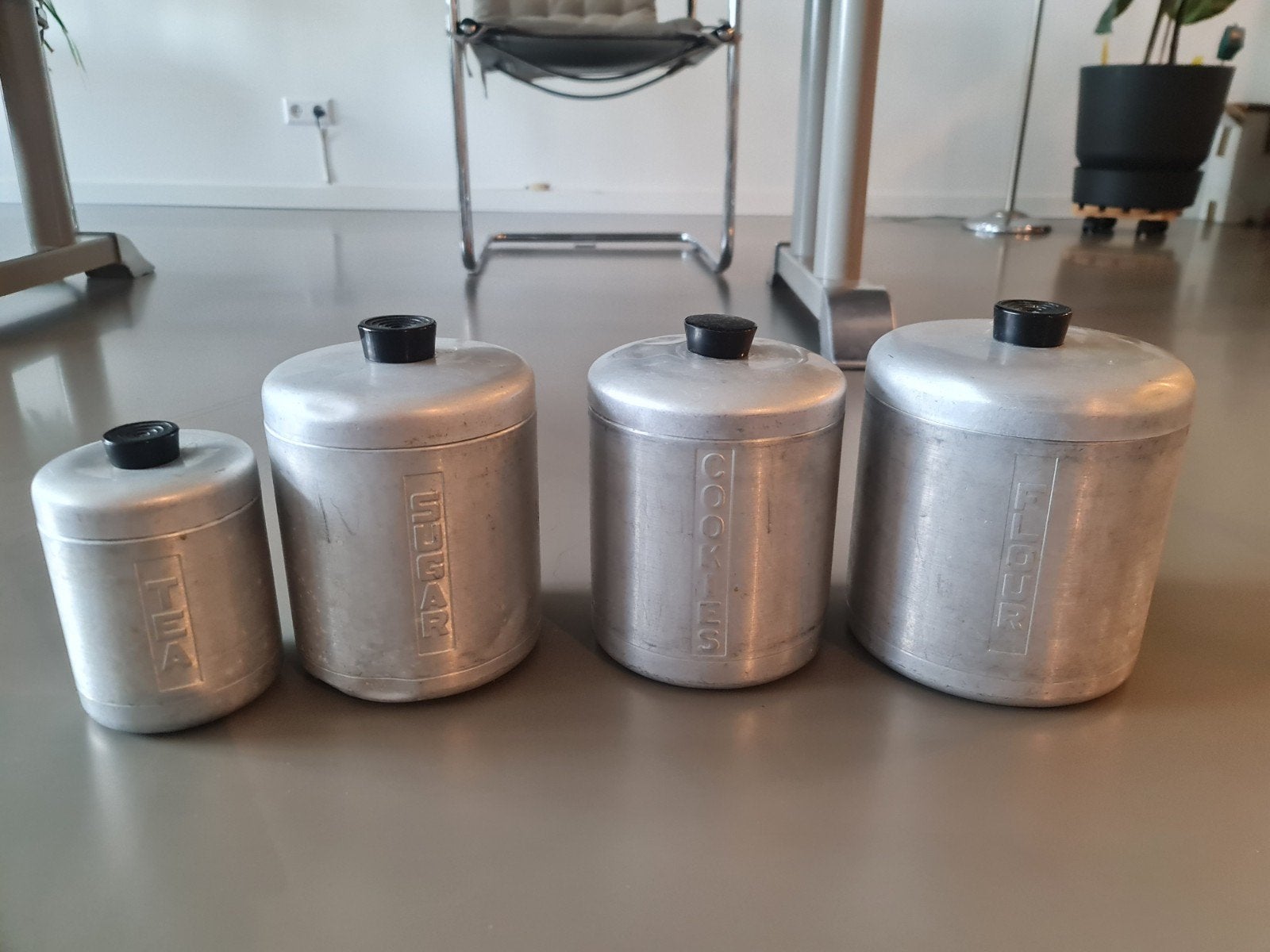 Vintage aluminium voorraadblikken Century Aluminum Ware USA, Ophalen of Verzenden
