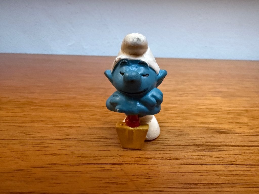 Luiwammes Smurf met schep, Ophalen of Verzenden, Gebruikt, Overige Smurfen, Poppetje, Figuurtje of Knuffel