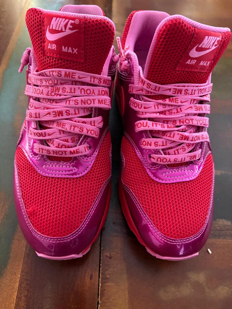 Nike air Max 1 Valentine’s day rood/roze, Ophalen, Nike, Rood, Sneakers of Gympen