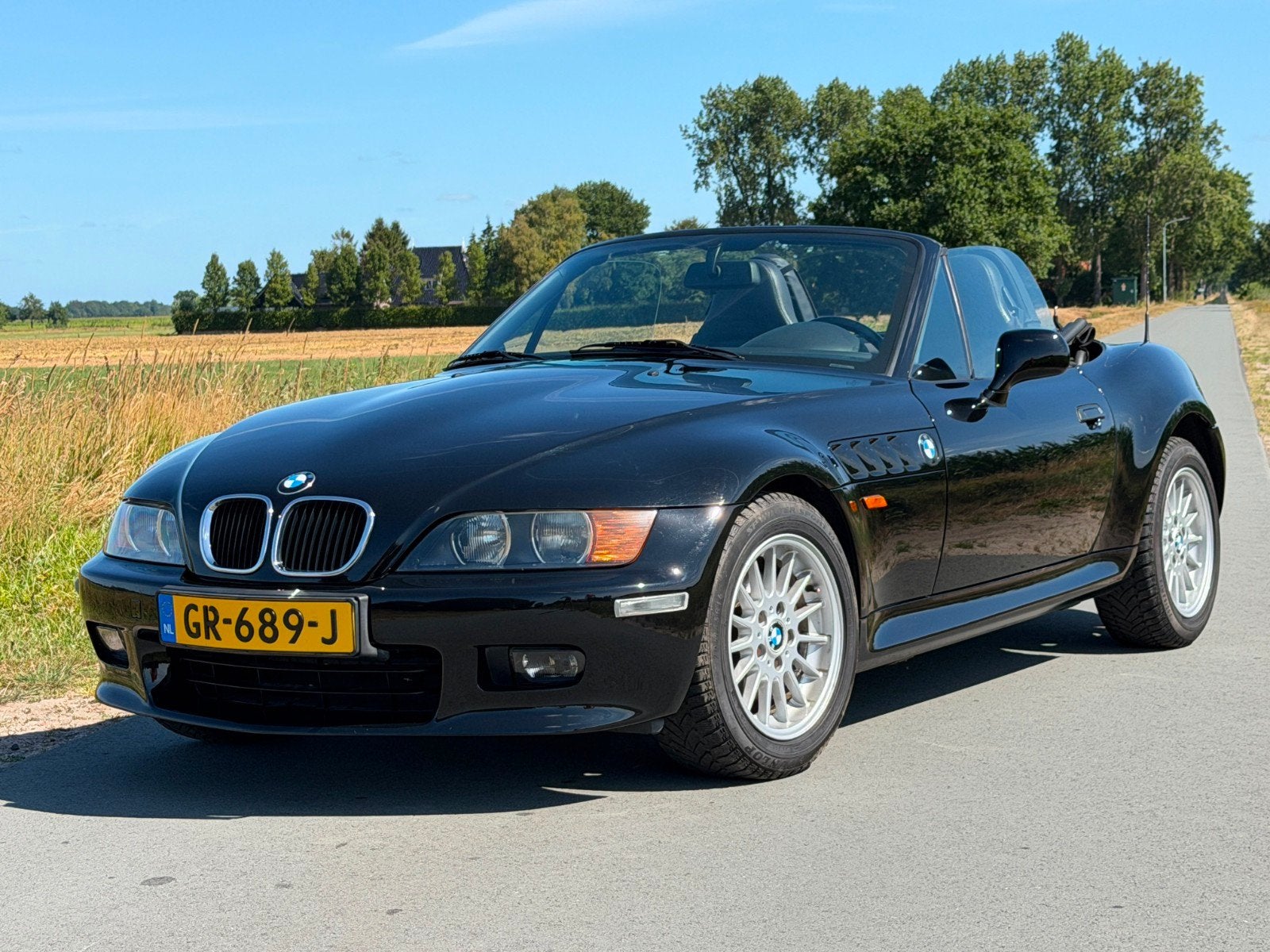 BMW Z3 2.2 I Roadster 2002 Zwart, Auto's, 2171 cc, Achterwielaandrijving, Cabriolet, Zwart