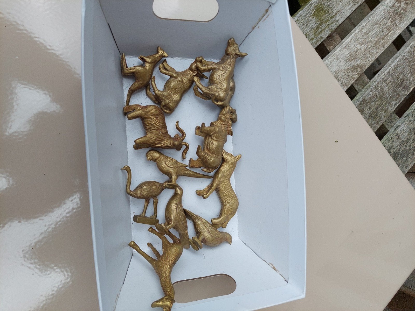 Diverse messing koperen brons beeldjes, Ophalen of Verzenden, Zo goed als nieuw, Dier