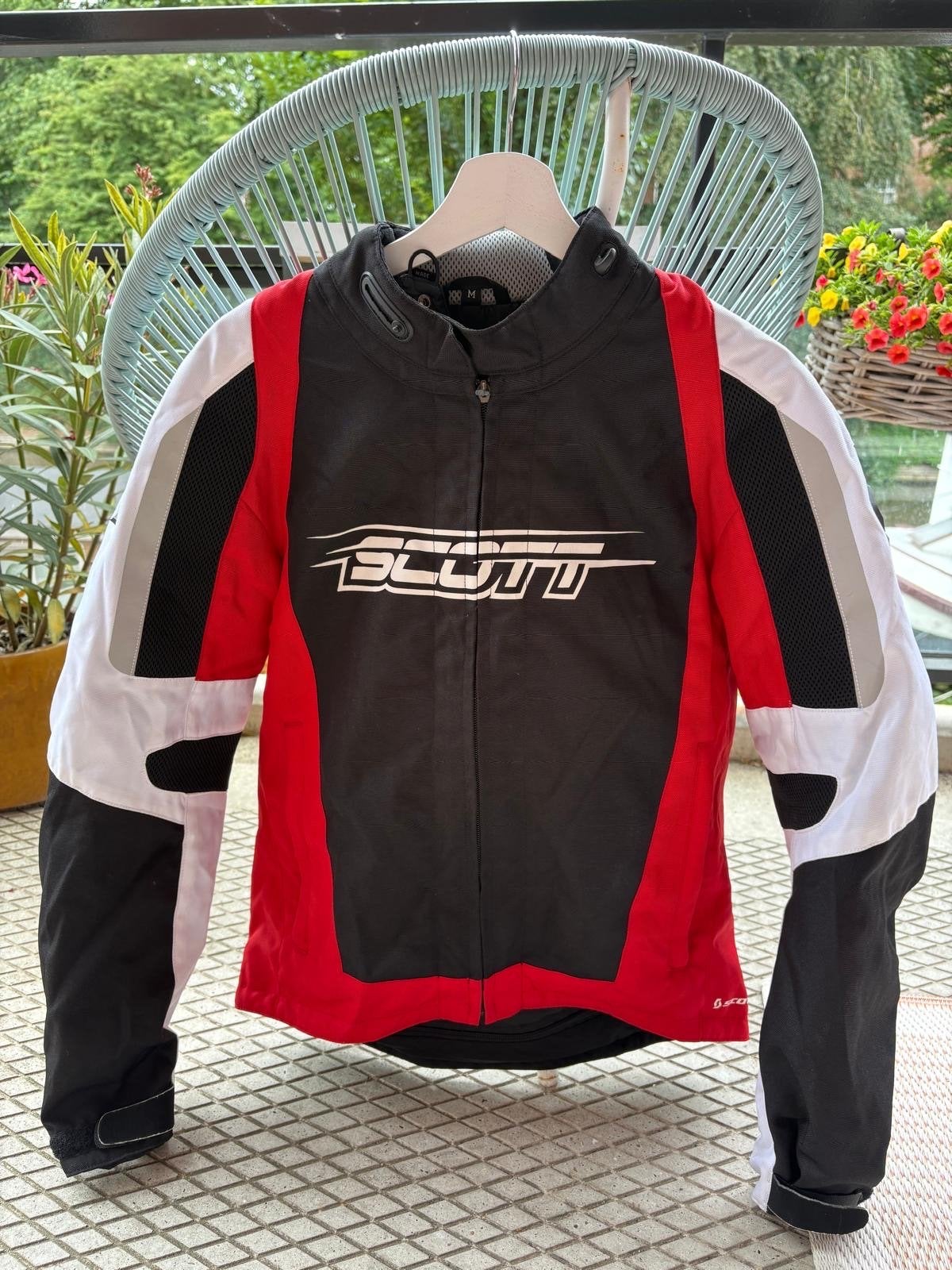 SCOTT Motorjas Textiel Zwart/Rood/Wit Maat M, Ophalen of Verzenden, Tweedehands, Heren, Jas | textiel