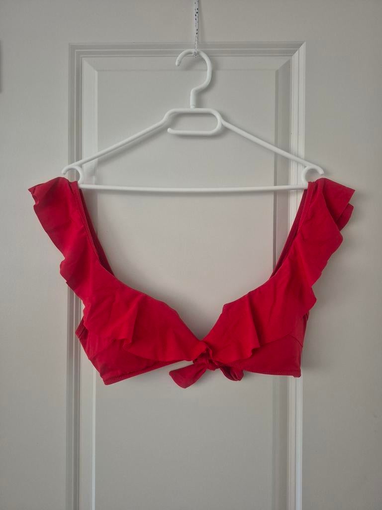 Bikini top bikinitop rood met franjes mooi maat M, Ophalen of Verzenden, Zo goed als nieuw, Rood, Bikini
