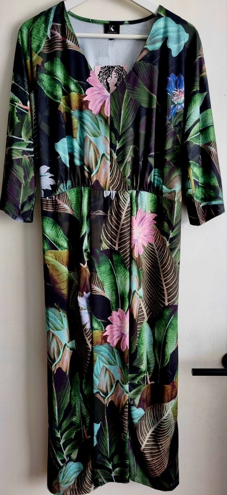 Zomerse jurk met tropische print - K Design maat XL, Kleding | Dames, K Design, Maat 46/48 (XL) of groter, Nieuw, Ophalen of Verzenden