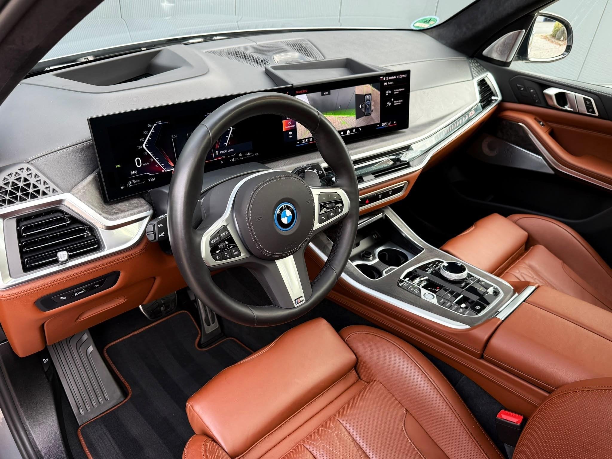 BMW X5 xDrive50e M-performance Carbon / Sky / B&W / VOLLL, Auto's, Automaat, Stof, Gebruikt, Plug-in hybride