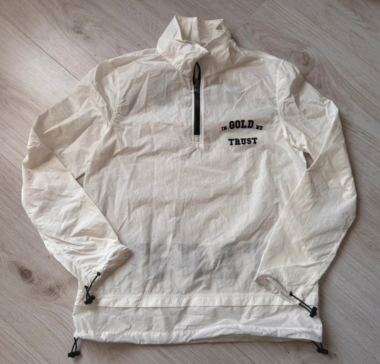 Nieuwe witte in gold we trust windjack/ trui maat XS, Ophalen of Verzenden, Nieuw, Maat 34 (XS) of kleiner, Wit