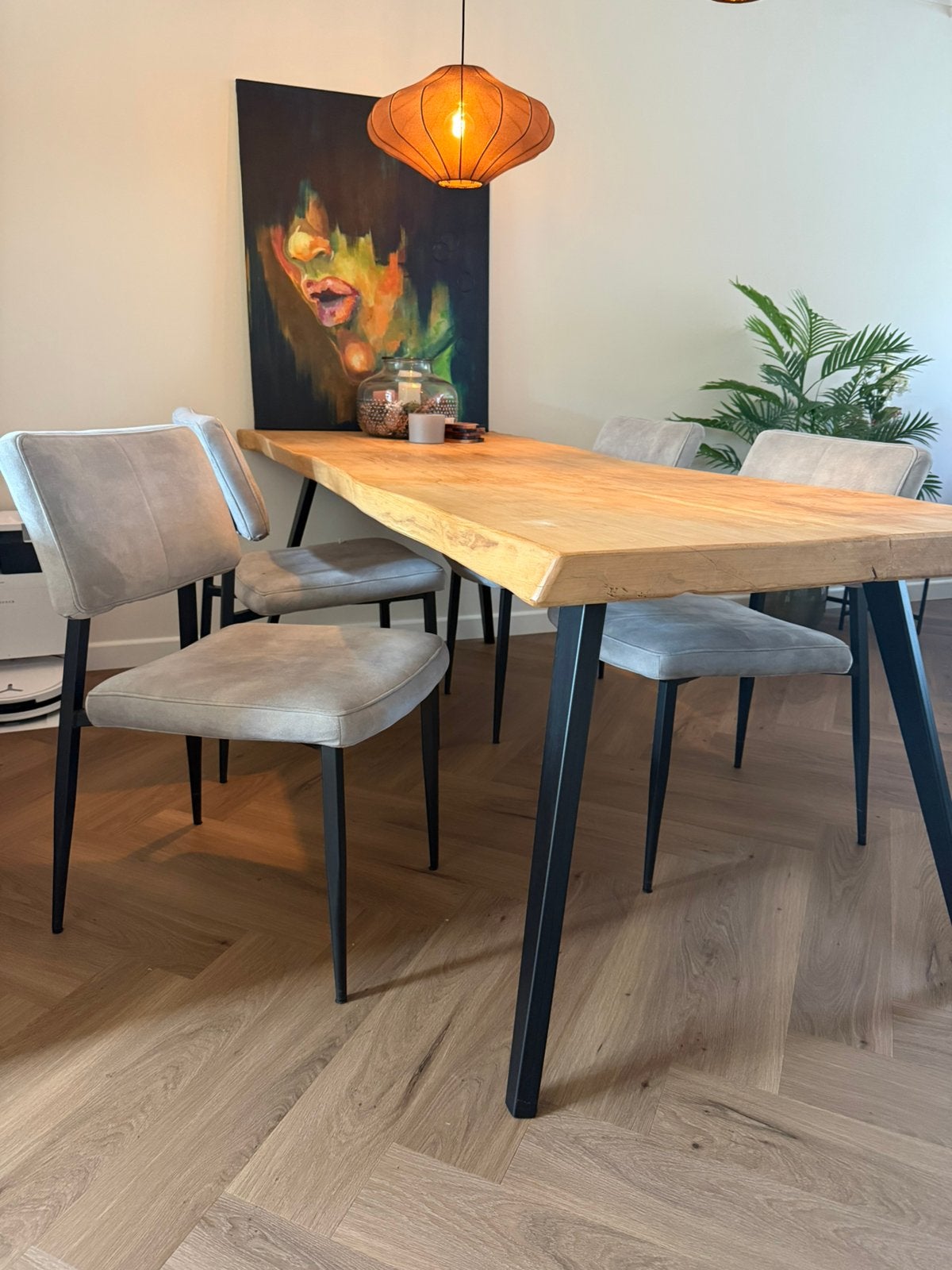 Eetkamerstoelen pronto (4st.)(prijs voor hele set), Ophalen, Zo goed als nieuw, Vier, Stof