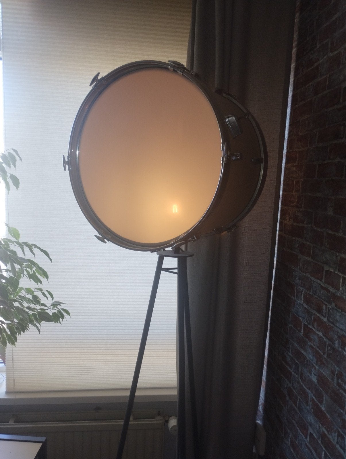 Base drum lamp op hoge poot, Ophalen, 150 tot 200 cm