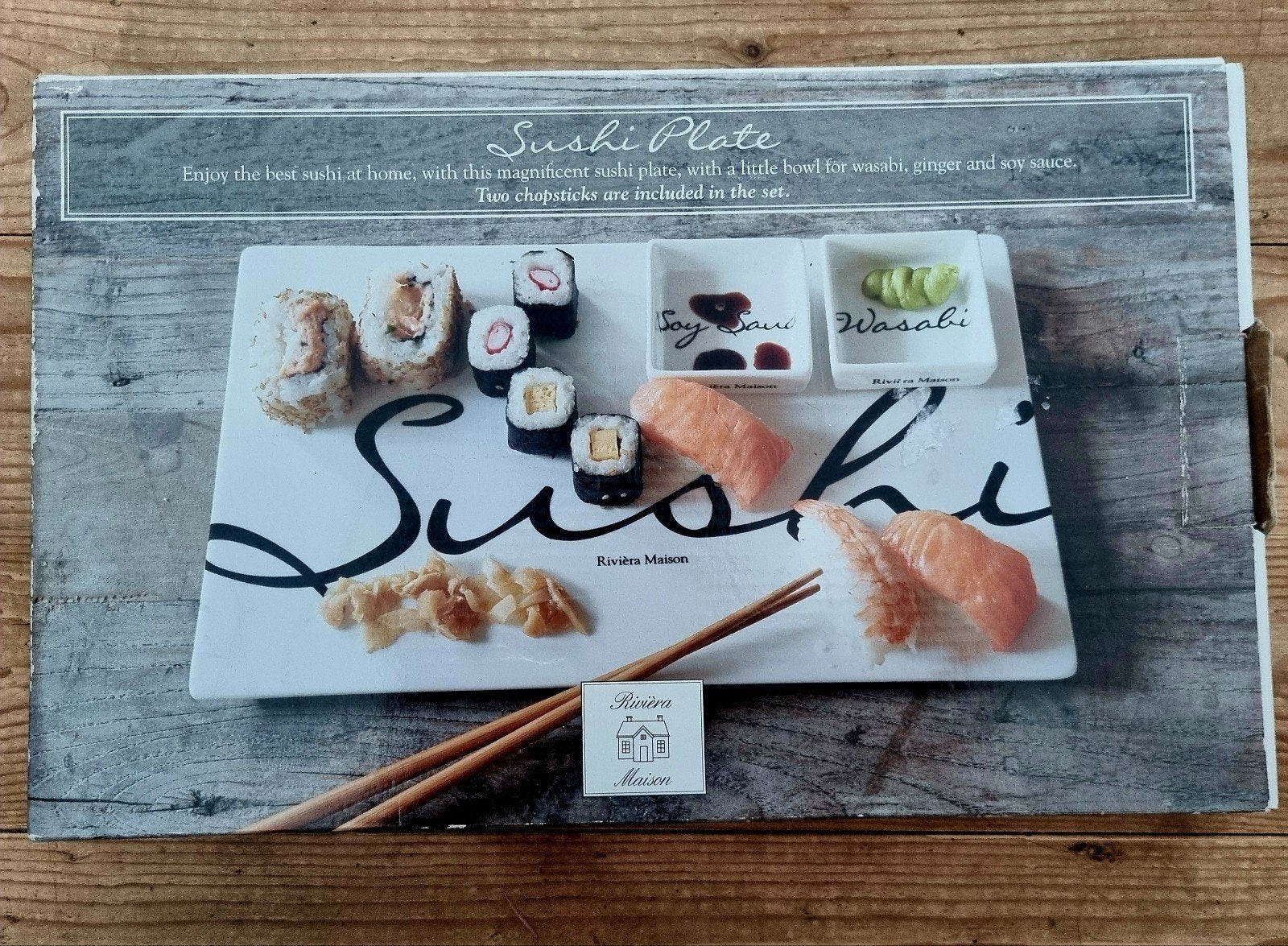 Luxe Sushibord - Rivièra Maison Sushi Plate en schaaltjes, Overige merken, Keramiek, Overige typen, Ophalen of Verzenden