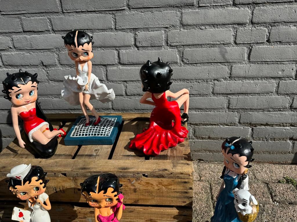 Grote collectie Betty Boop beelden - 7 stuks, Ophalen, Zo goed als nieuw, Mens