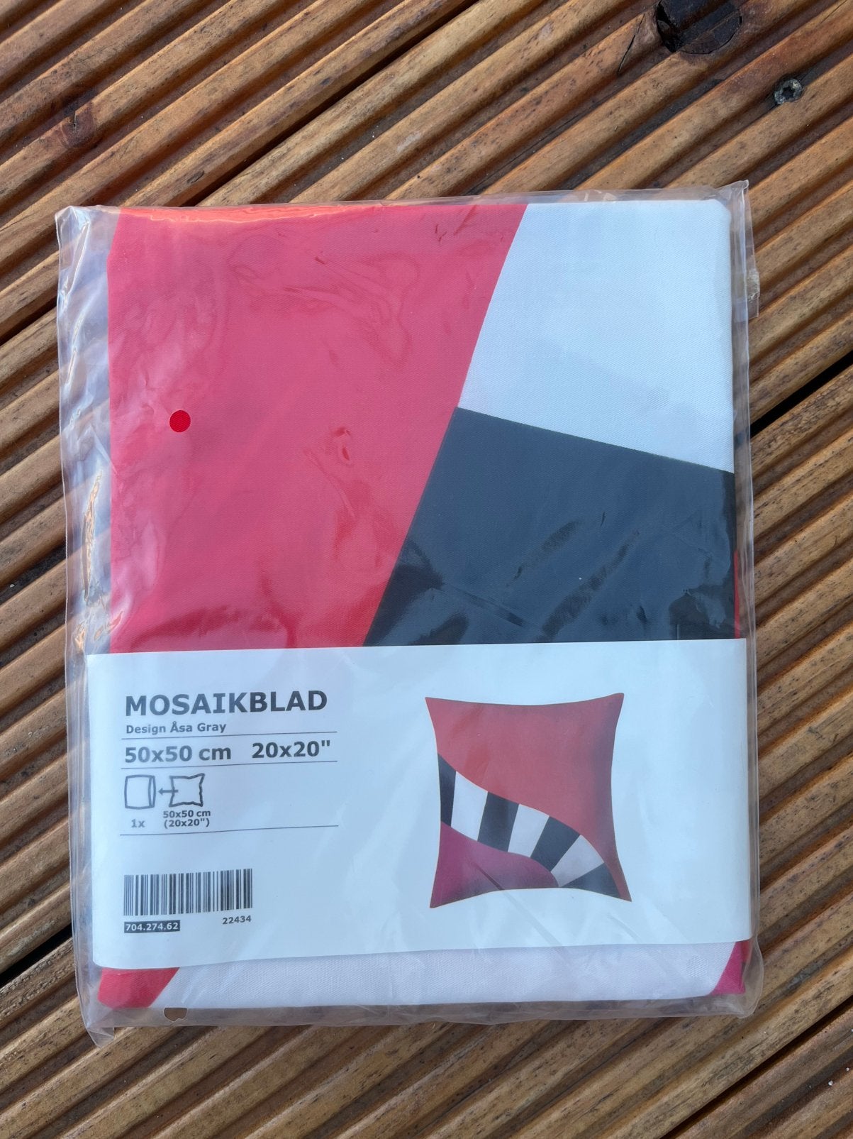IKEA Mosaikblad kussenhoes, Ophalen of Verzenden, Nieuw, Rood, Vierkant