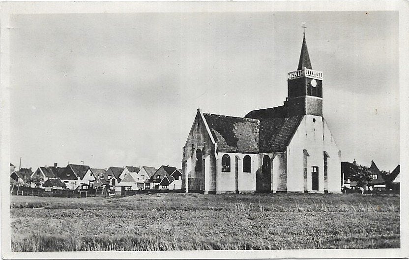 AK Texel - N.H. Kerk te Oudeschild, Verzenden, 1940 tot 1960, Gelopen, Waddeneilanden