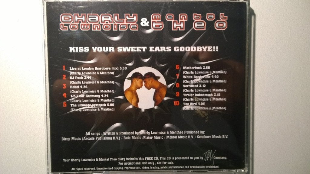 Charly Lownoise & Mental Theo - Kiss Your Sweet Ears Goodbye, Ophalen of Verzenden, Zo goed als nieuw, Techno, Album