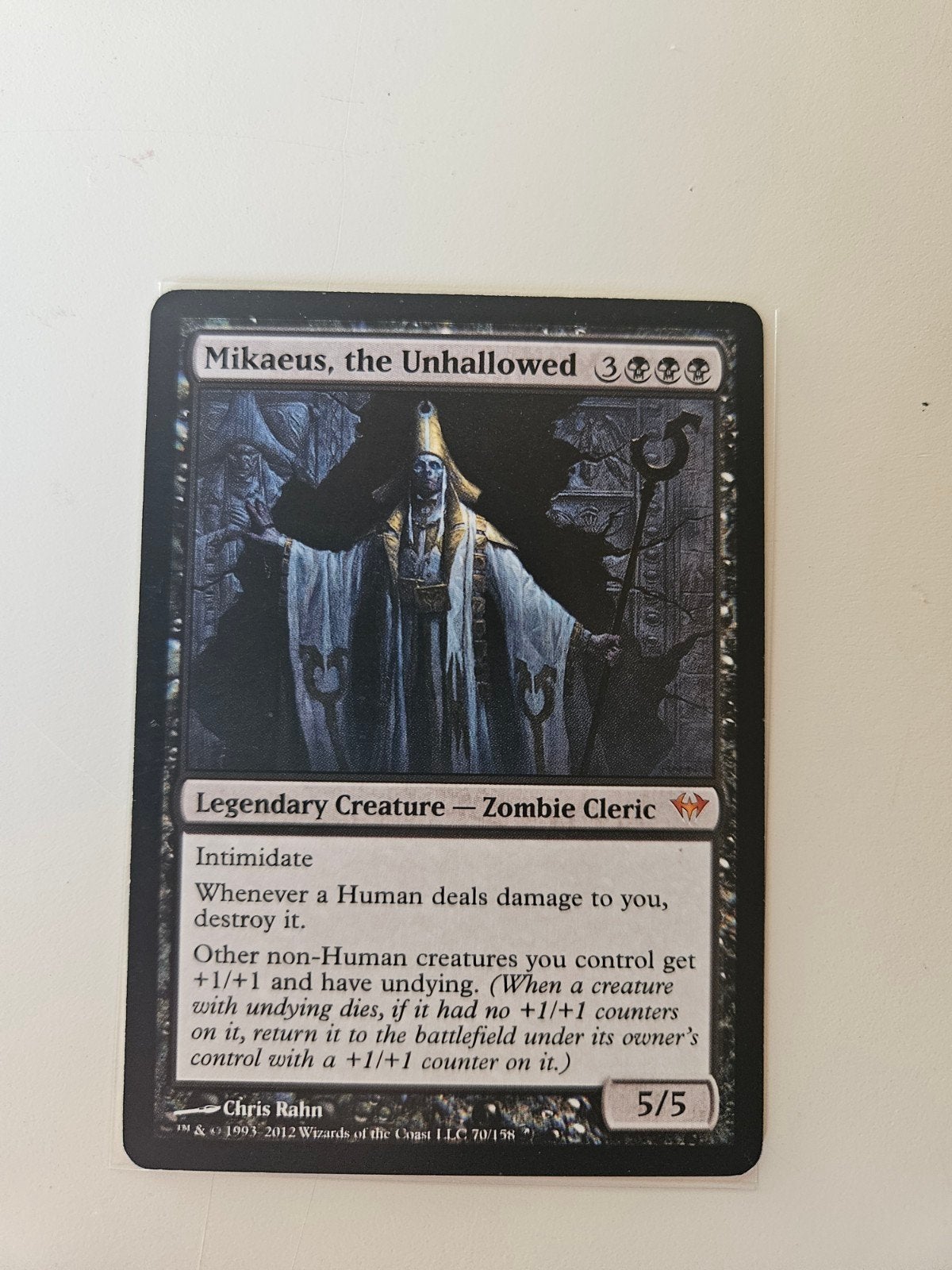 Mikaeus, the Unhallowed - Magic: The Gathering Kaart, Hobby en Vrije tijd, Ophalen of Verzenden, Zo goed als nieuw, Losse kaart