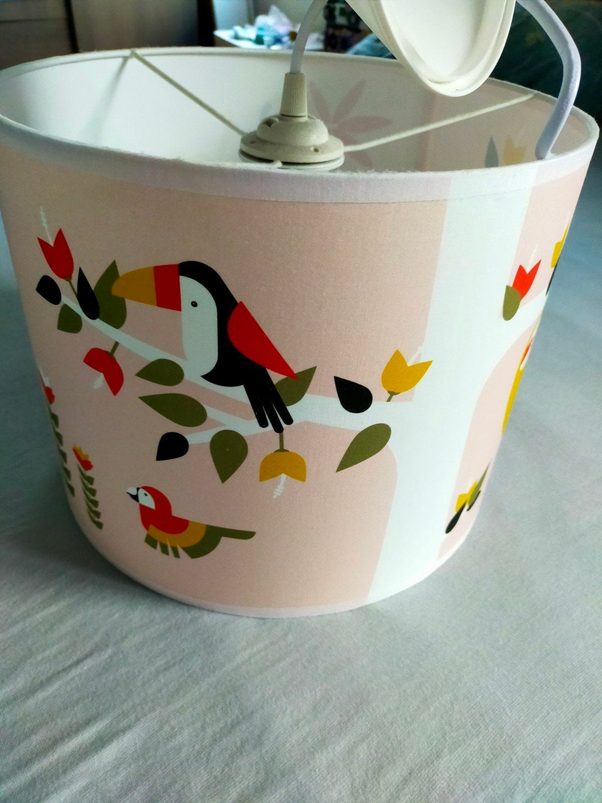 Leuke Hanglamp met E27 fitting - Jungle Dieren Design, Ophalen, Gebruikt, E27 (groot), Kunststof